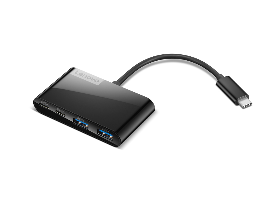 Lenovo GX91L84354 Schnittstellen Hub USB 3 2 Gen 1  3 1 Gen 1  Type C 625 Mbit s Schwarz Akkus Powerbanks & Kabel