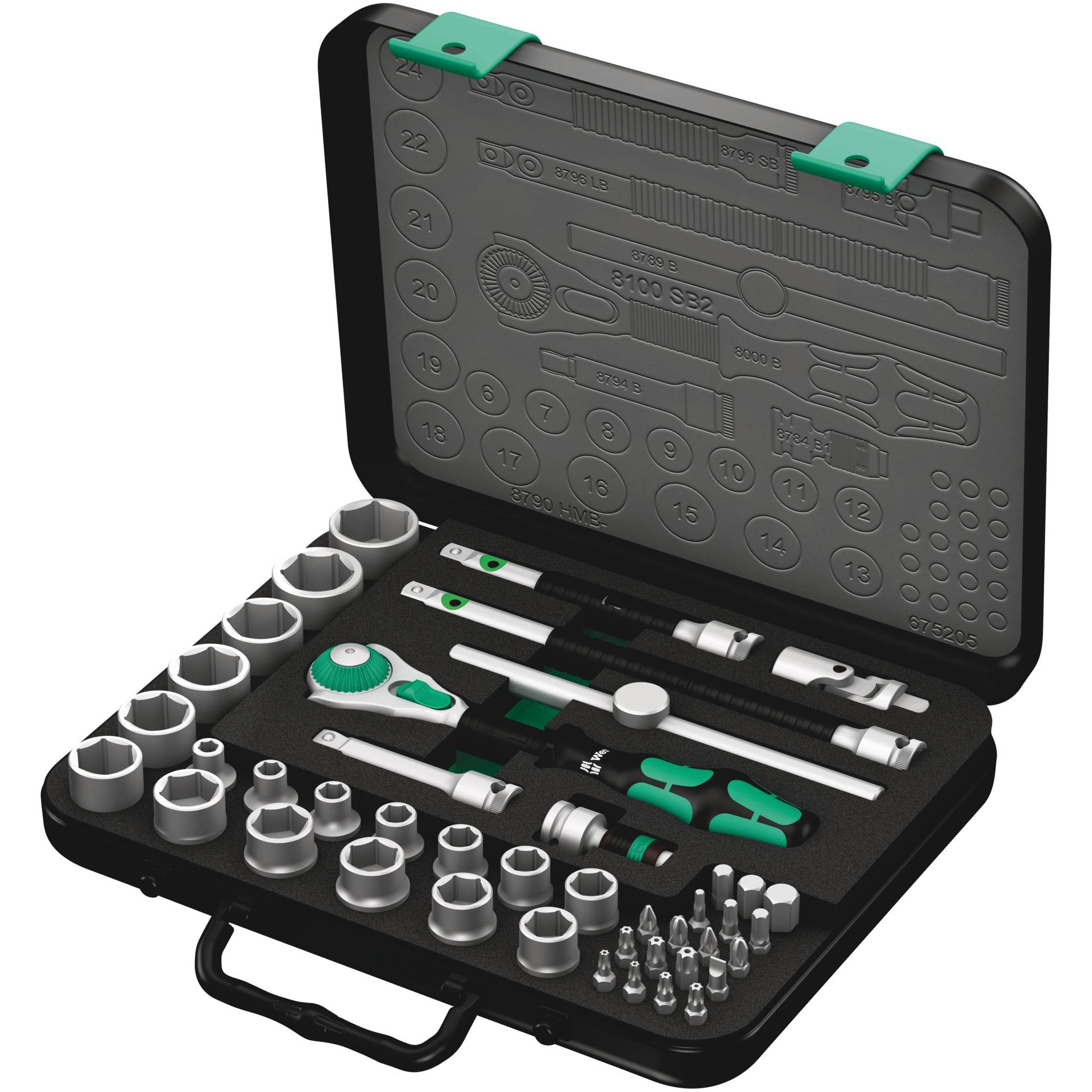 Wera 8100 SB 2 Zyklop Speed  Knarrensatz  38 Antrieb  metr Werkzeugsets