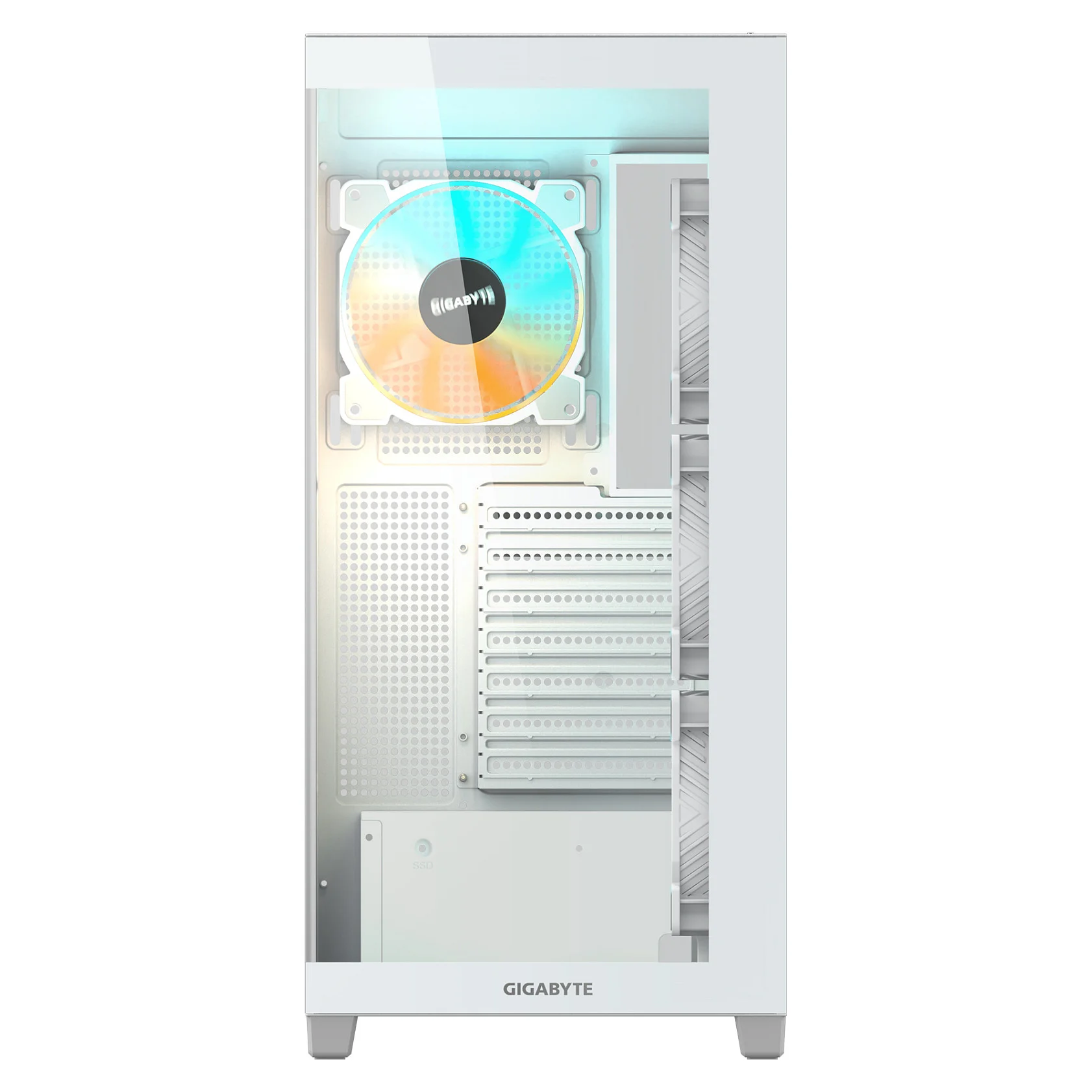 GIGABYTE C500 PANORAMIC STEALTH Midi Tower Weiss PC-Komponenten