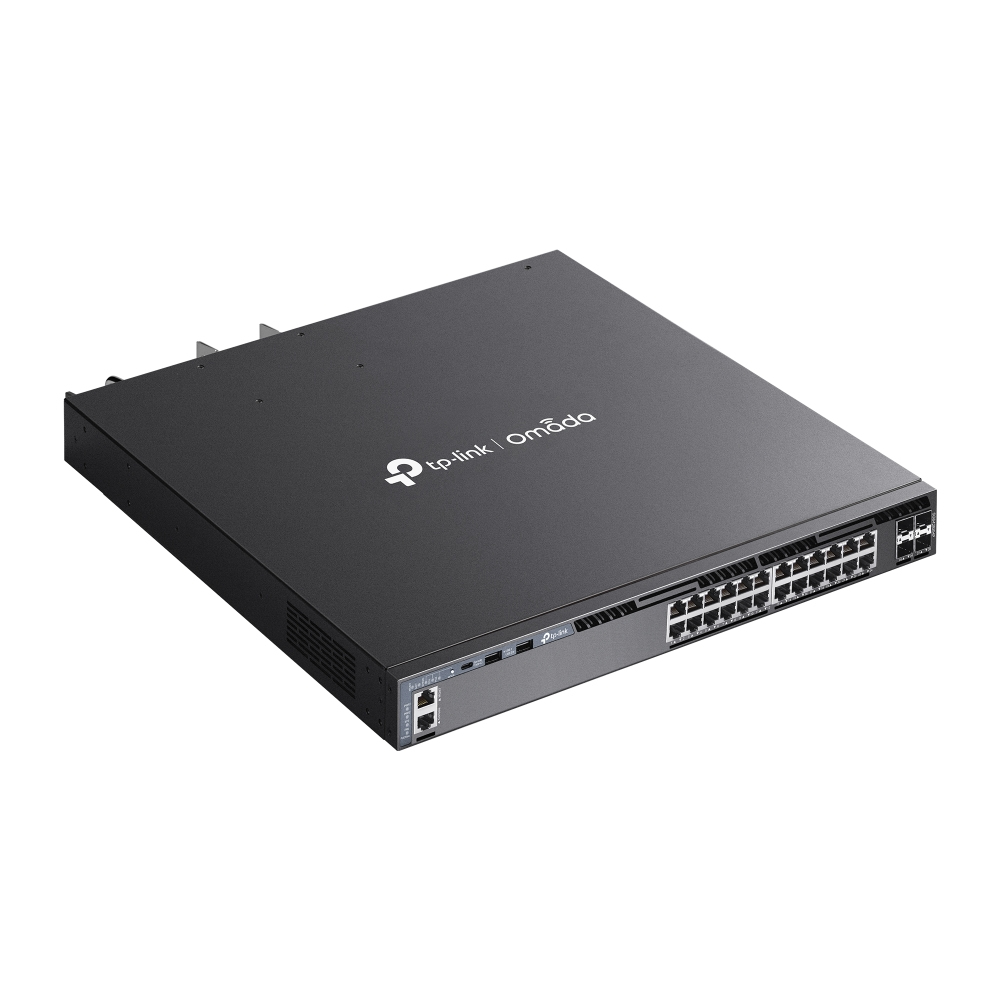 TP Link Omada SG6428XHP Netzwerk Switch Managed L3 Gigabit Ethernet  10 100 1000  Power over Ethernet  PoE  1U Schwarz Switches Netzwerk