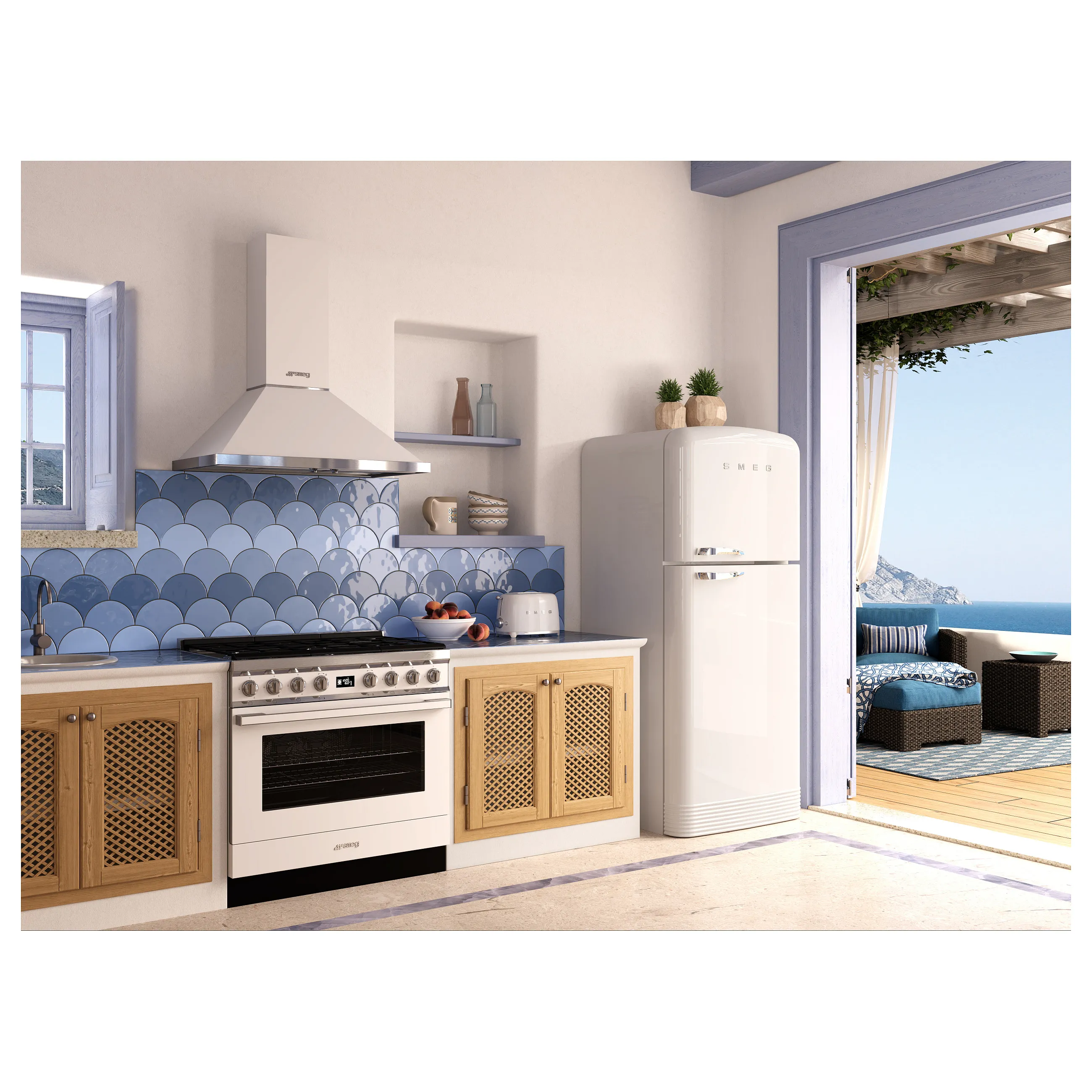 SMEG tsf01wheu 2 scheiben toaster weiss Kuechenkleingeraete