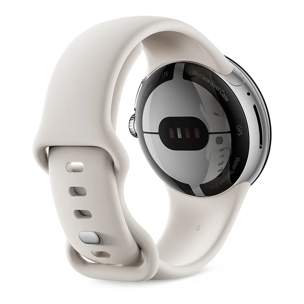 Google   Armband fr Smartwatch   S   L   Chalk   fr Pixel Watch Smartwatches & Fitnesstracker