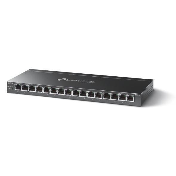 TP Link TL SG116P Netzwerk Switch Unmanaged Gigabit Ethernet  10 100 1000  Power over Ethernet  PoE  Schwarz Switches Netzwerk