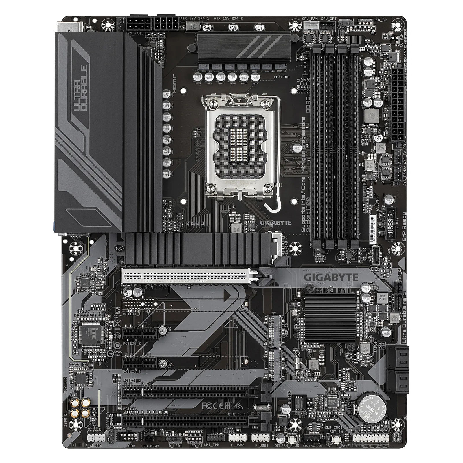 GIGABYTE Z790 D Motherboard   Unterstuetzt Intel Core 14  Generation CPUs  12 1 1 Phasen Digital VRM  bis zu 7600MHz DDR5  OC   3xPCIe 4 0 M 2  2 5GbE LAN  USB 3 2 Gen 2 PC-Komponenten