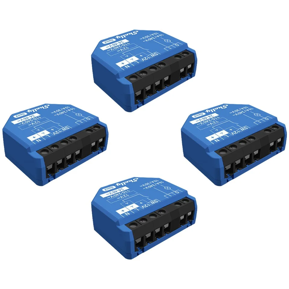 Shelly Relais Zoll1 Gen3 4er PackZoll max 16A 1 Kanal WLAN BT Smart Home Zubehoer