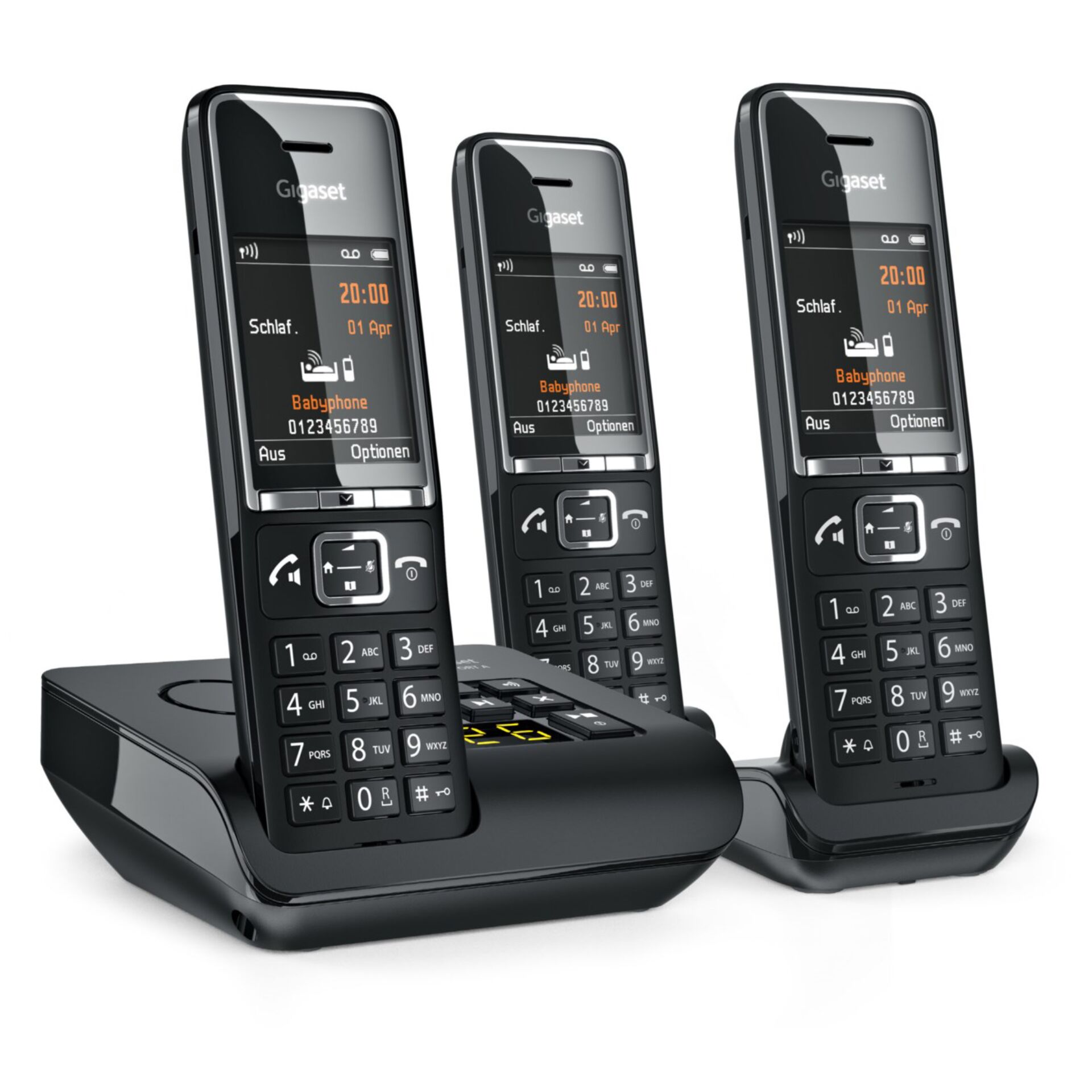 Gigaset COMFORT 550A trio schwarz chrom Telefon