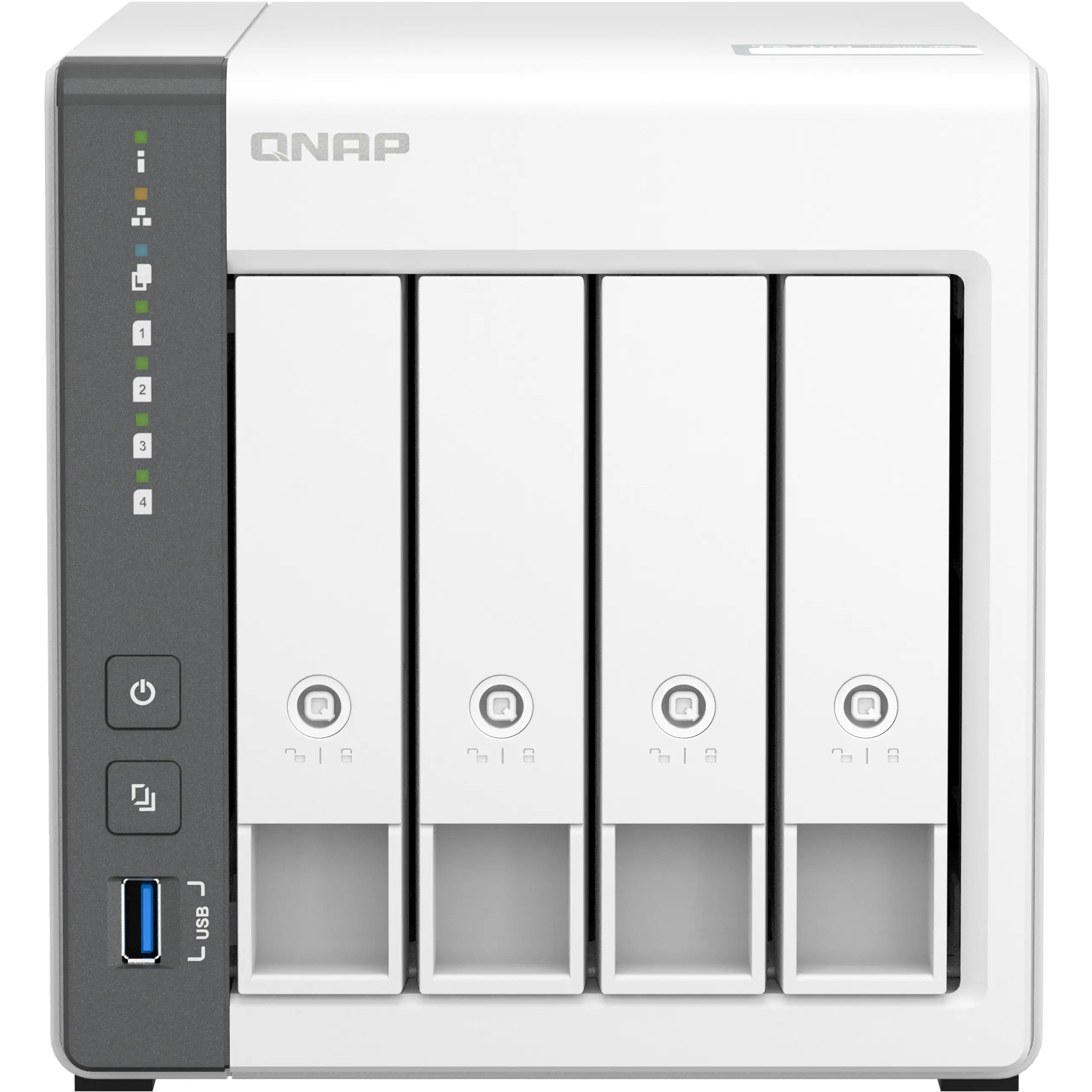 QNAP TS 433 NAS Tower ARM Cortex A55 4 GB 0 TB QNAP QTS Weiss Netzwerk