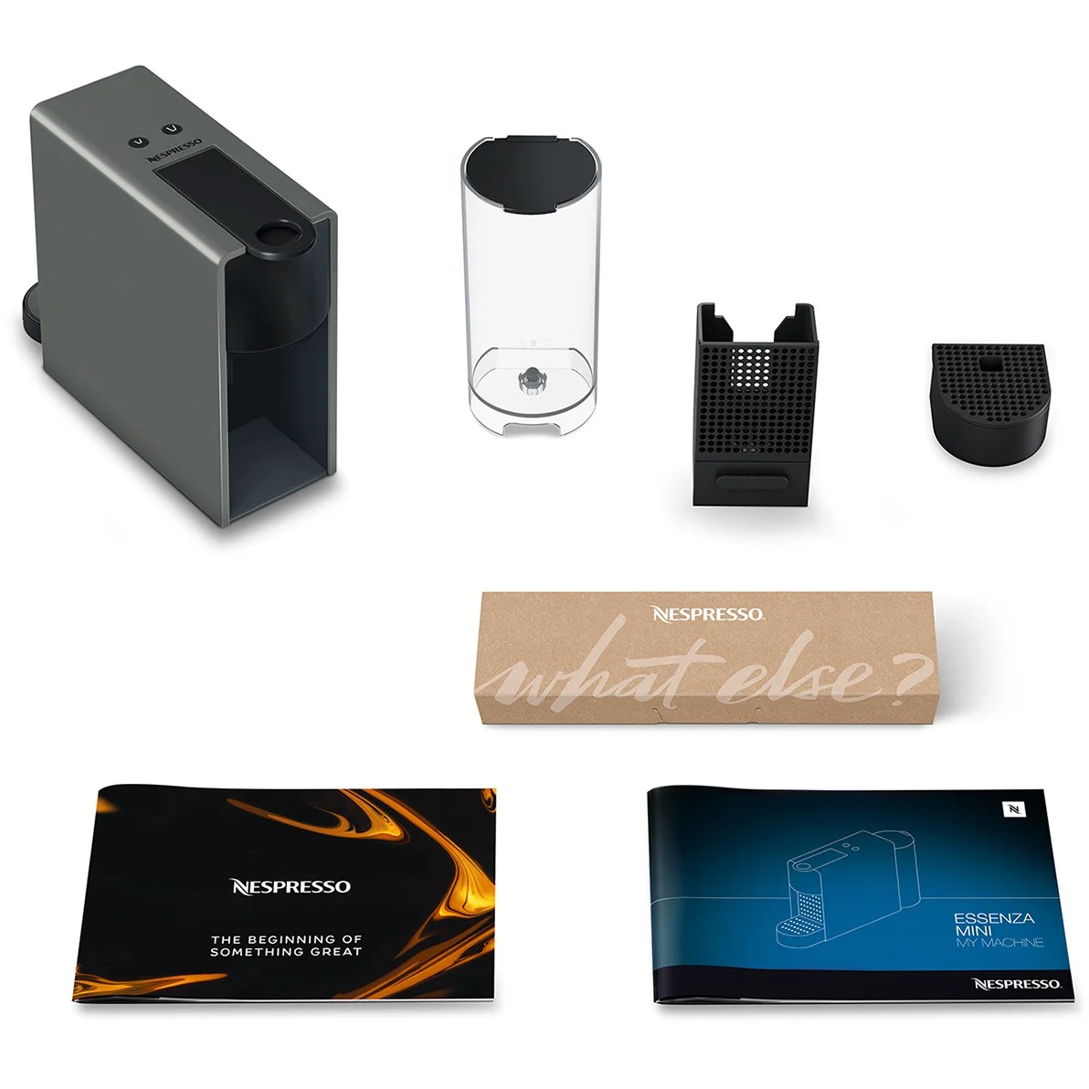 Krups Nespresso XN 110B Essenza Mini Coffee Machine grau by Kapselmaschinen