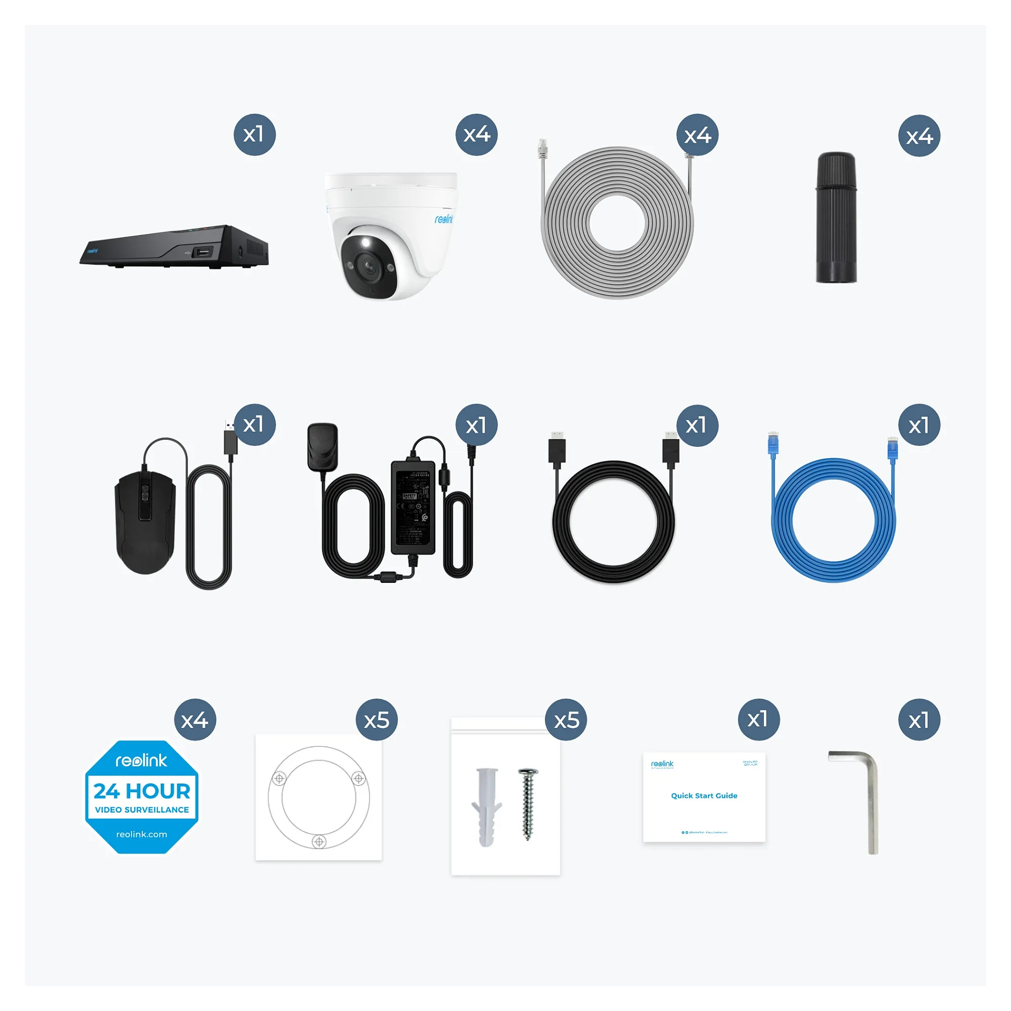 Reolink NVS8 8MD4 PoE System Ueberwachungskameras