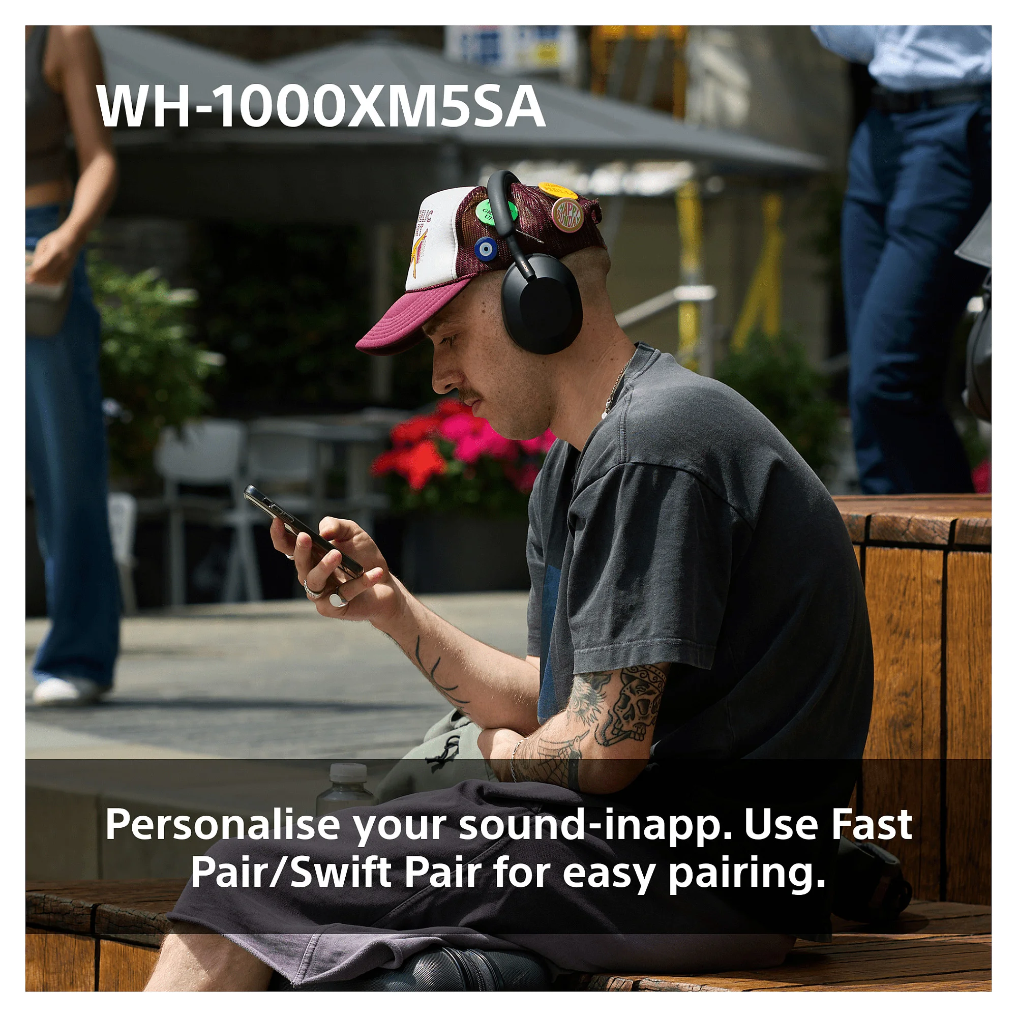 Sony WH 1000XM5SA Kopfhoerer Verkabelt   Kabellos Kopfband Musik USB Typ C Bluetooth Schwarz Over-Ear
