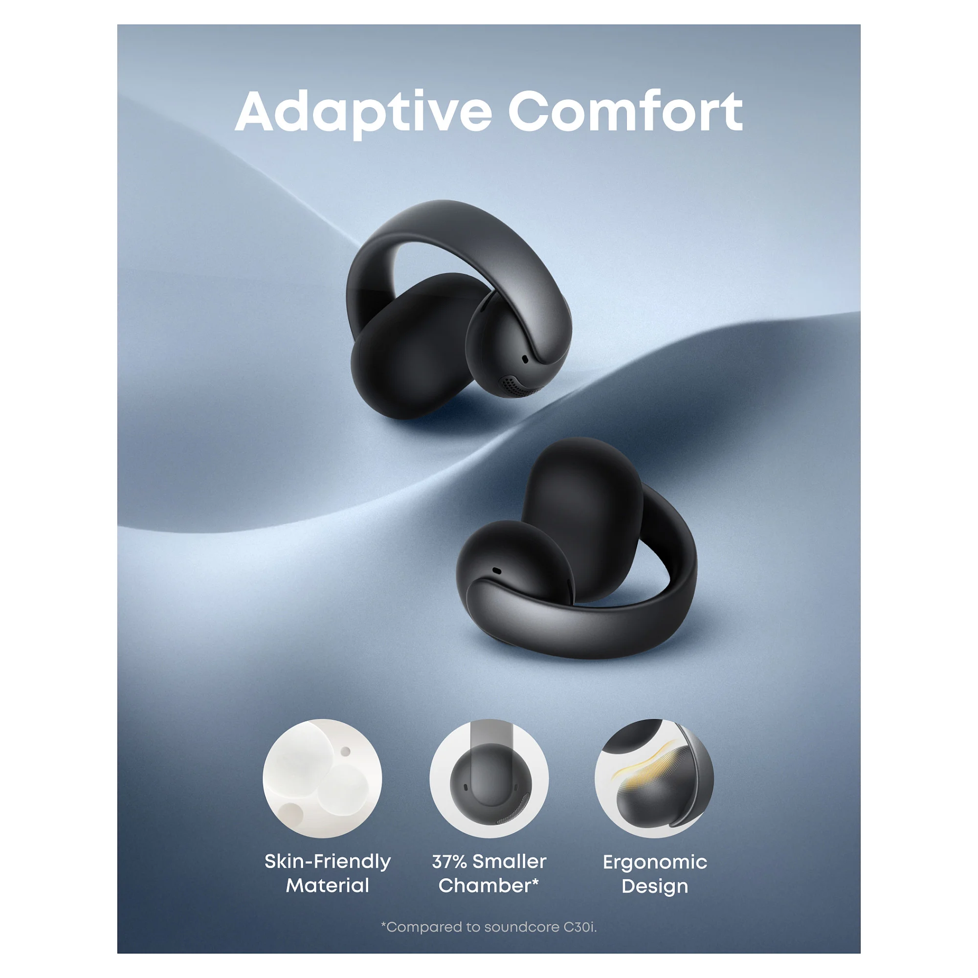 Anker soundcore aeroclip black offener clip on earbud Over-Ear