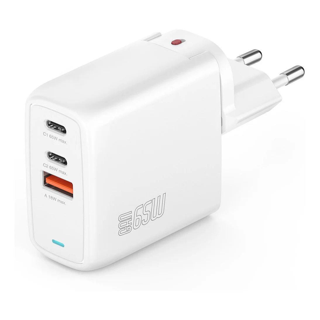 4SMARTS Ladegert GaN Flex 65W 2 USB C 1 USB A  wei Notebook & Tablet Zubehoer