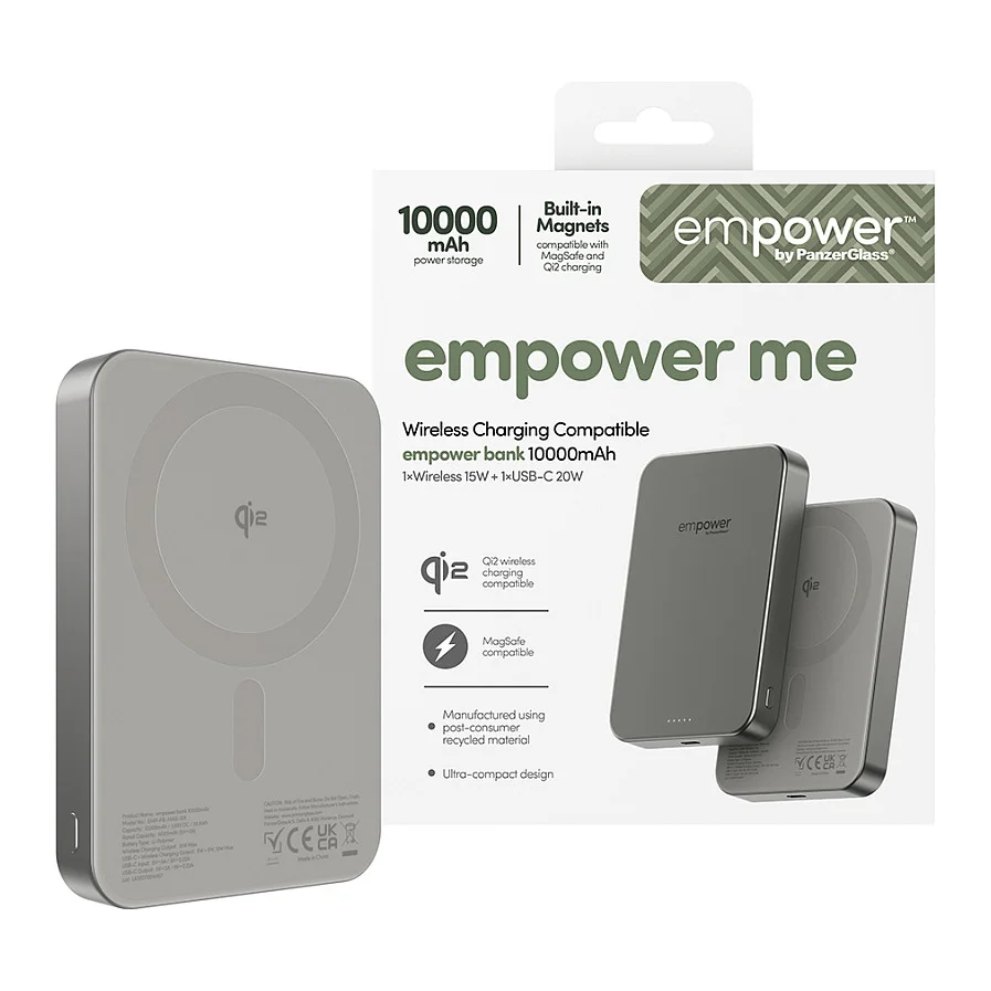 PanzerGlass empower  by   empower  Bank   10000mAh   Titanium Akkus Powerbanks & Kabel
