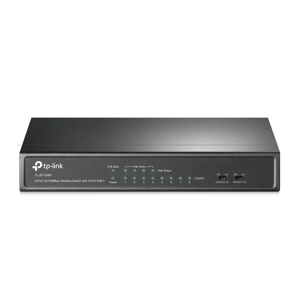 TP Link 8 Port 10 100Mbps Desktop Switch mit 4 Port PoE  Switches