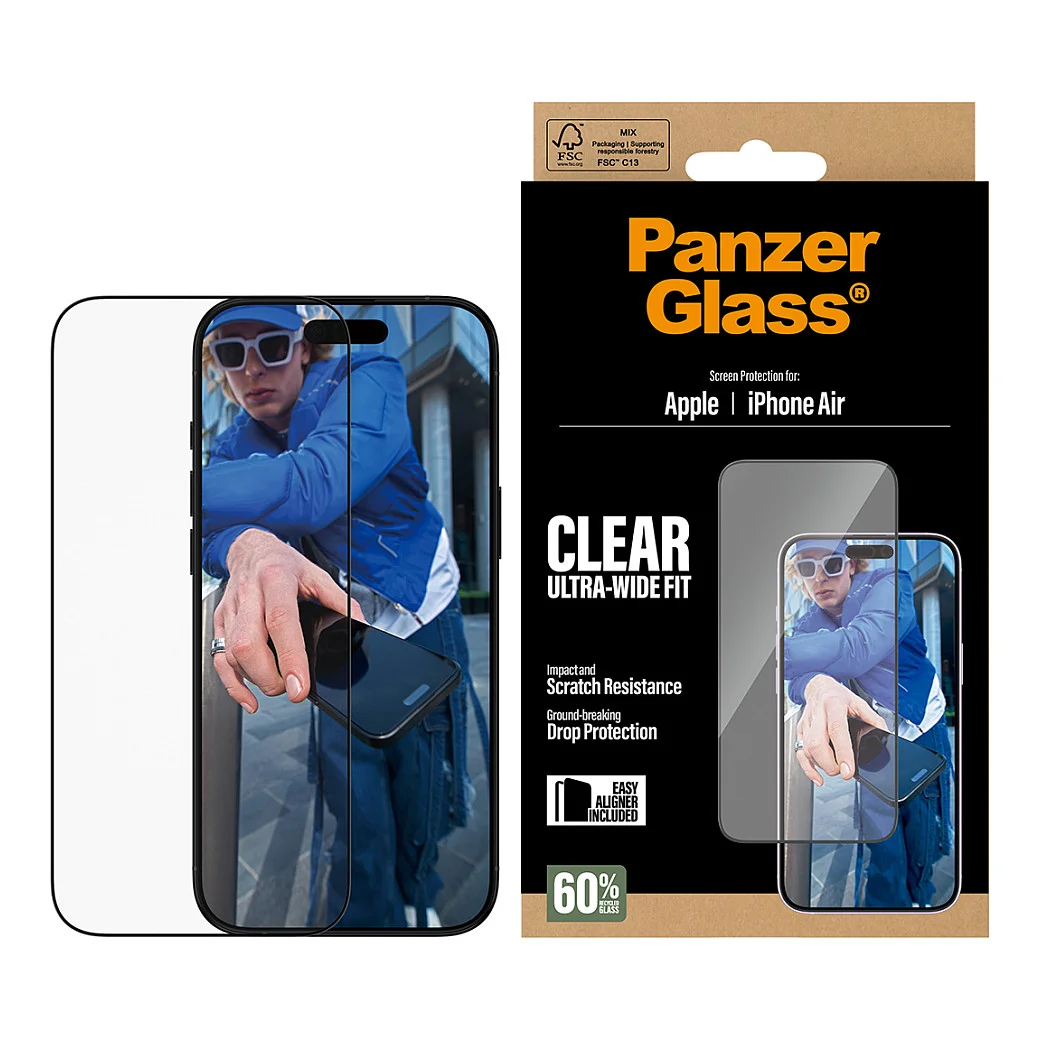 PanzerGlass   Displayschutz iPhone Air   Ultra Wide Fit m  EasyAligner Notebook & Tablet Zubehoer