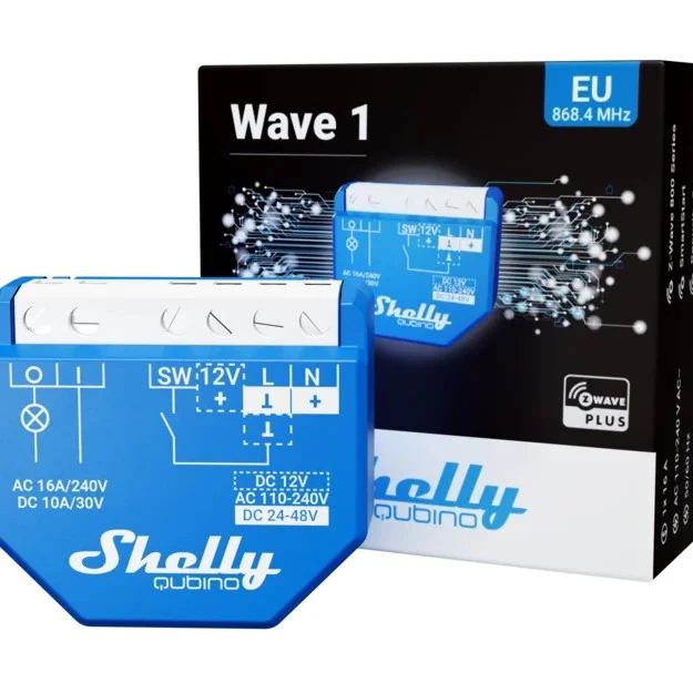 Shelly Relais ZollWave 1Zoll max 16A 1 Kanal Unterputz Z Wave Smart Home Zubehoer