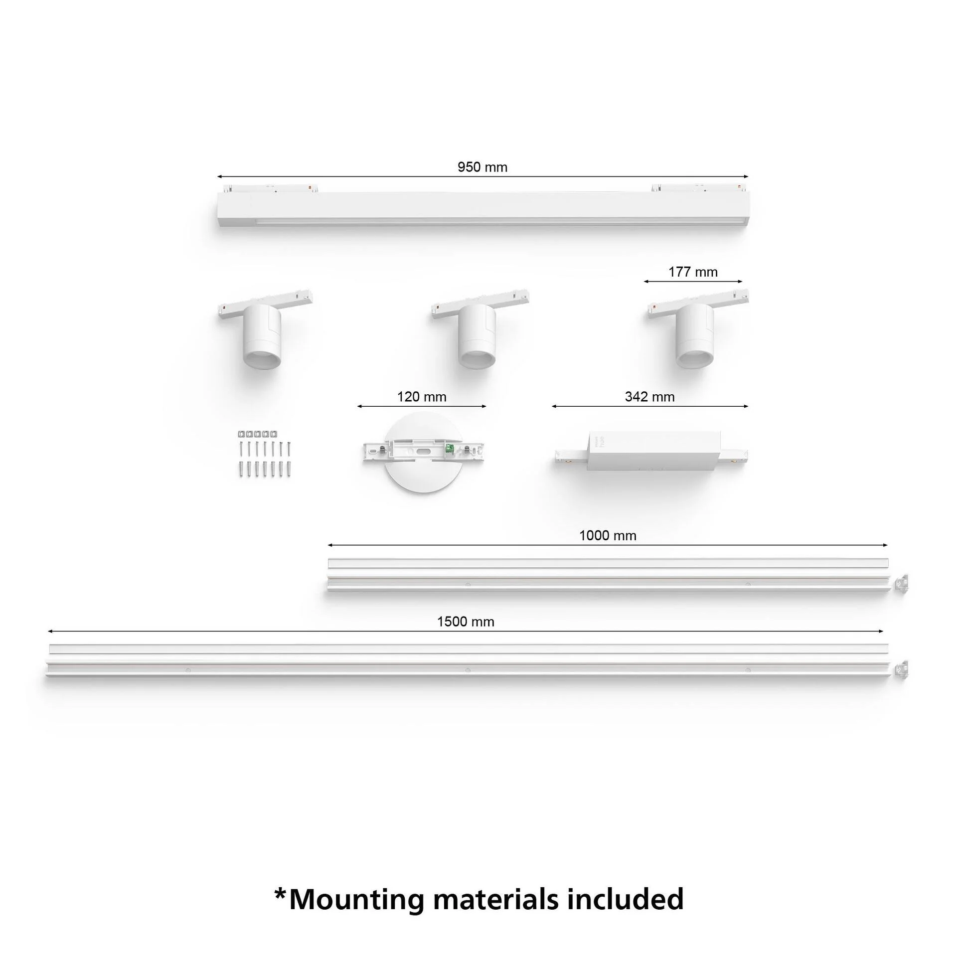 Philips Hue White and Color ambiance Perifo Basis Set Deckenleuchte weiss gerade  3 Spots  1 Light Bar  Smart Home