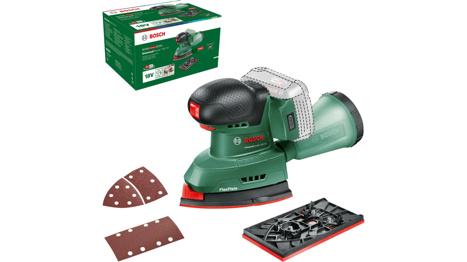 Bosch Universal Sander 18V 10 Multischleifer Schleifer Hobel & Fraesen