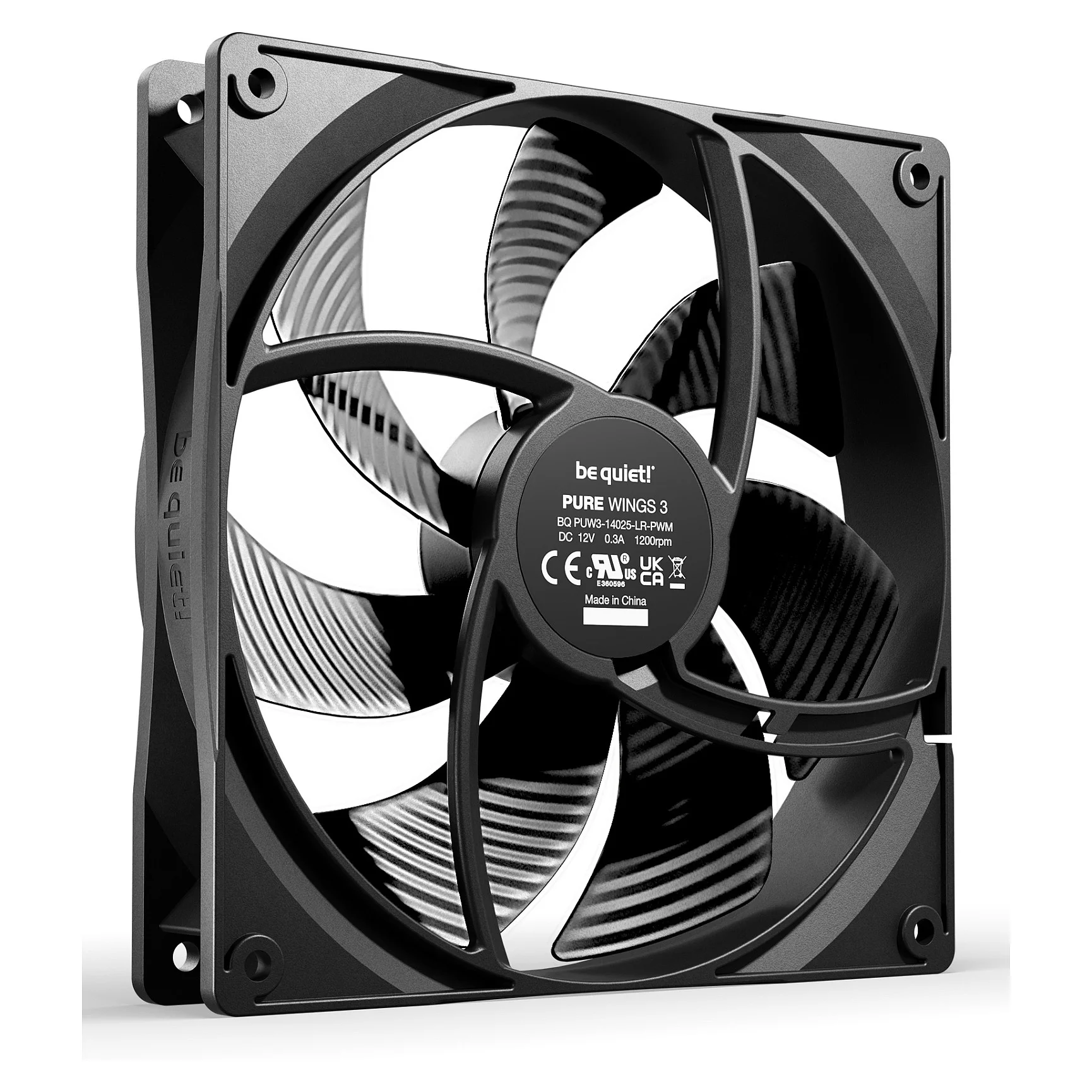 be quiet  Pure Wings 3 140mm   PWM Triple Pack Computergehaeuse Ventilator 14 cm Schwarz 3 Stueck e  PC-Komponenten