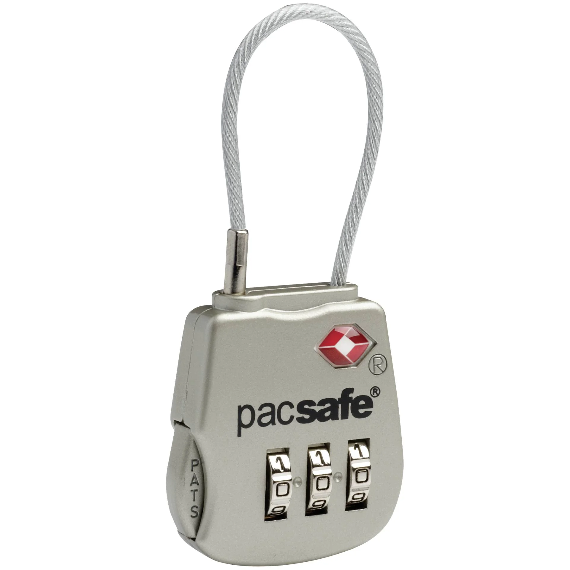 Pacsafe Prosafe 800 TSA Kabel Zahlenschloss Silver Taschen & Rucksaecke