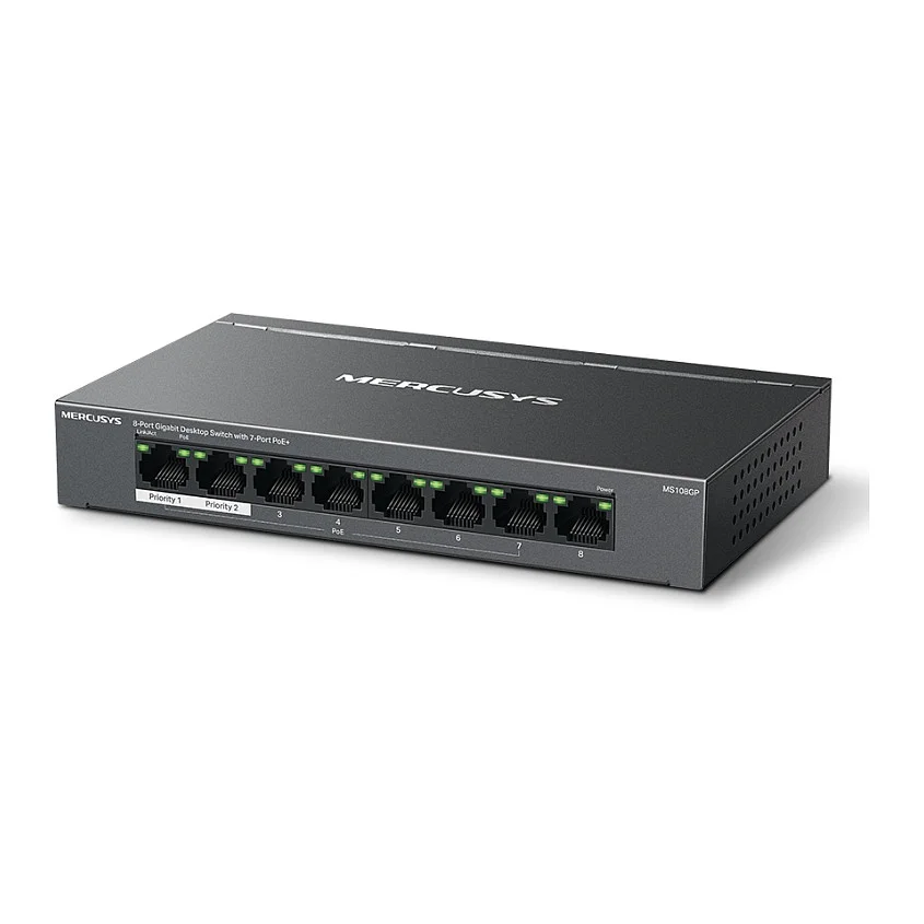 TP Link Mercusys MS108GP 8 Port Gigabit Desktop Switch 7 Port PoE  Switches