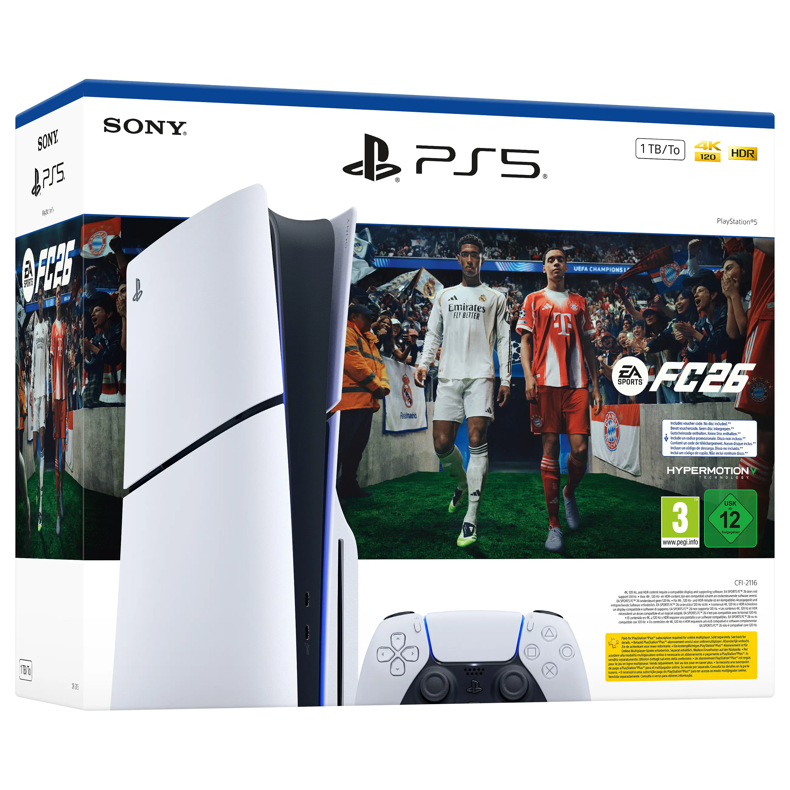 Sony PlayStation 5   EA Sports FC 26 Bundle 1 TB WLAN Schwarz  Weiss Konsolen