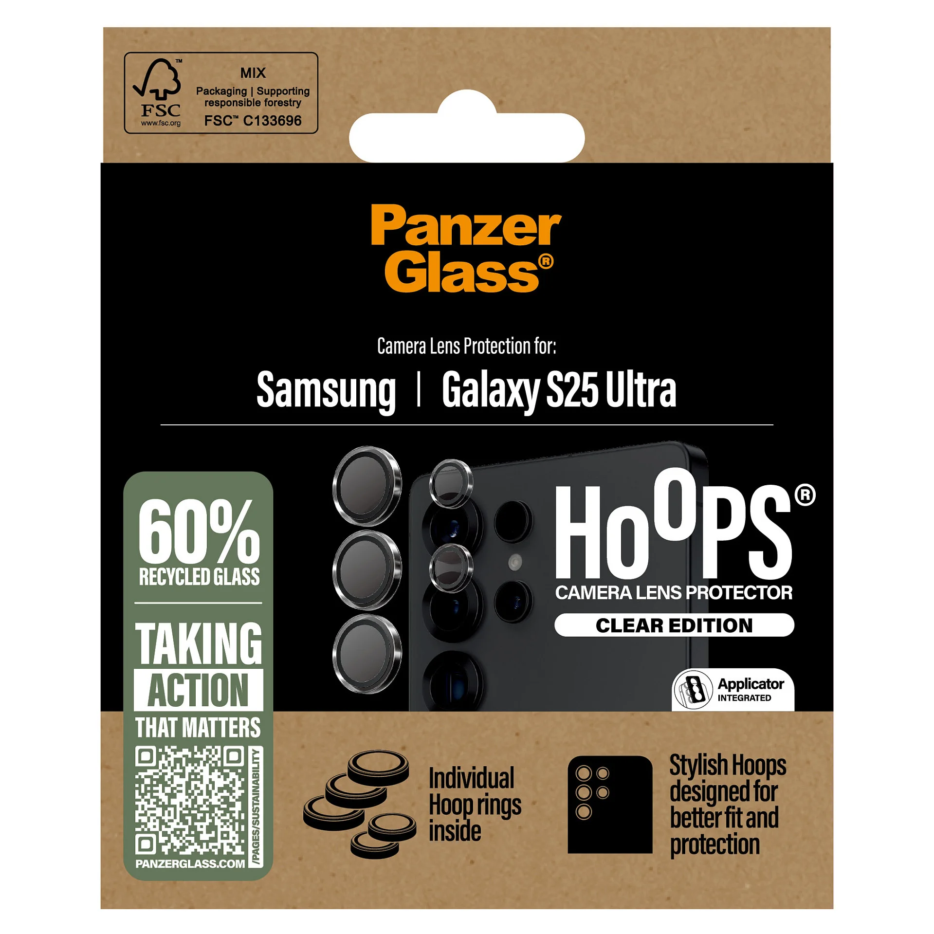 PanzerGlass   Hoops  Kameraschutz Transparent Samsung Galaxy S25 Ultra Notebook & Tablet Zubehoer