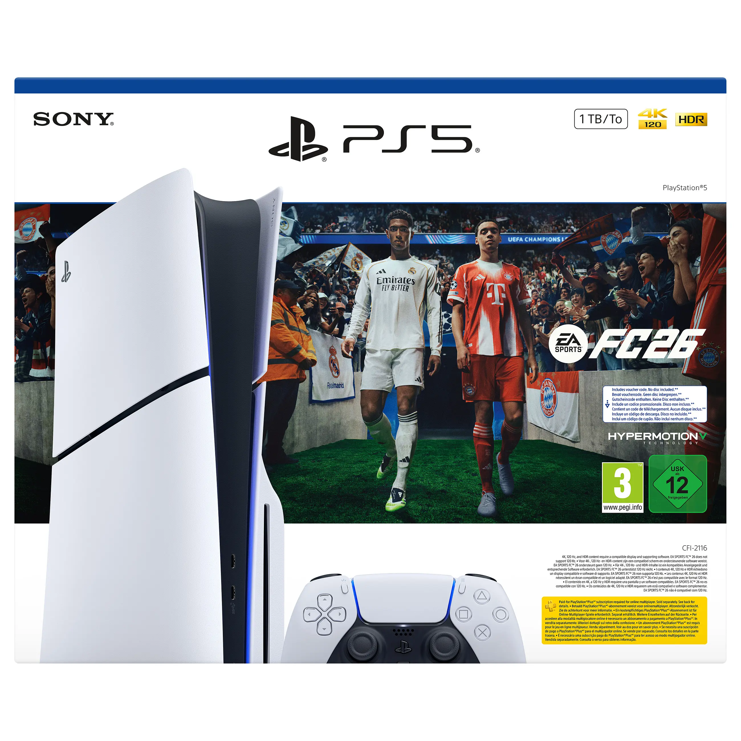 Sony PlayStation 5   EA Sports FC 26 Bundle 1 TB WLAN Schwarz  Weiss Konsolen