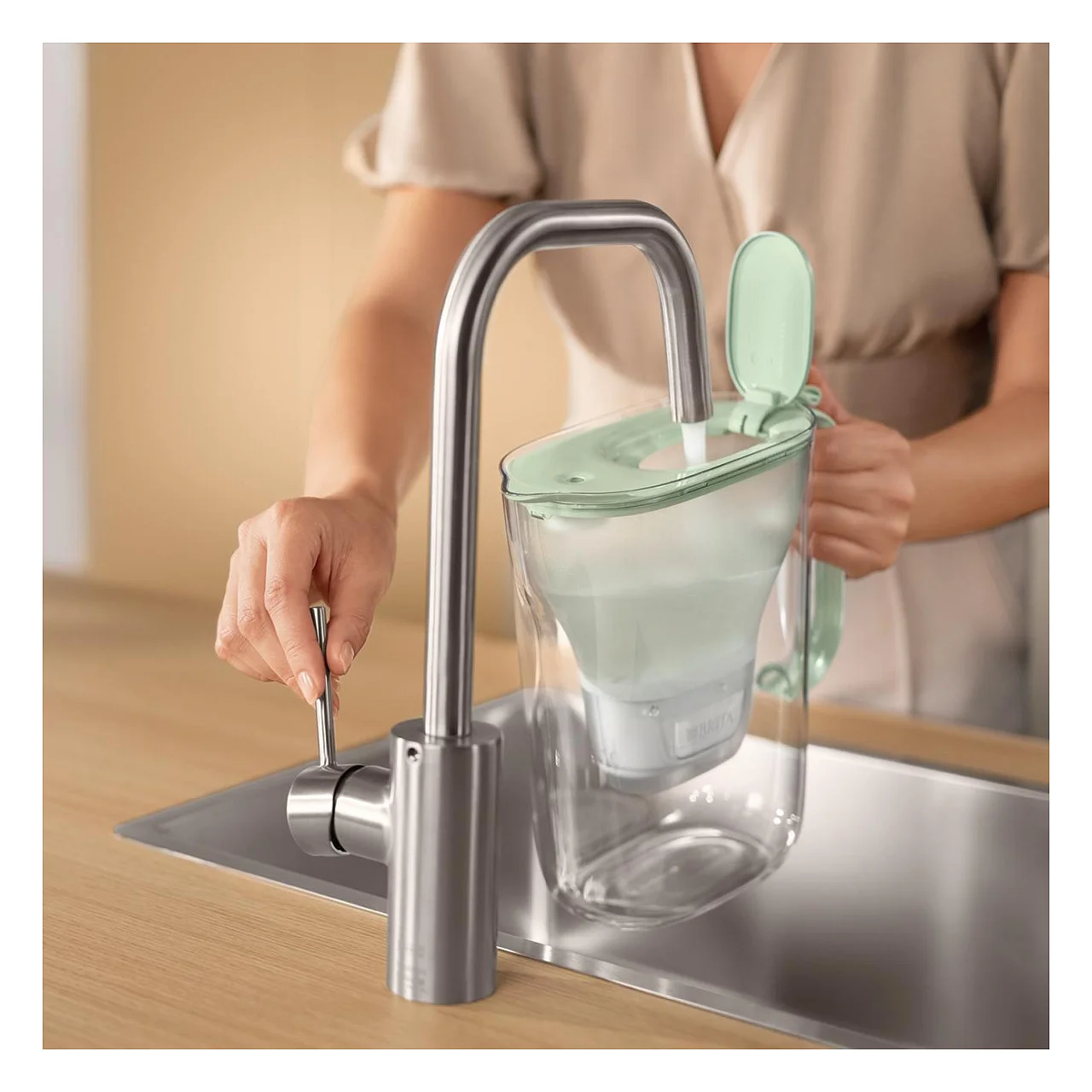 Brita Style eco gletscherblau inkl  3 MAXTRA PRO All in 1 Wasseraufbereitung