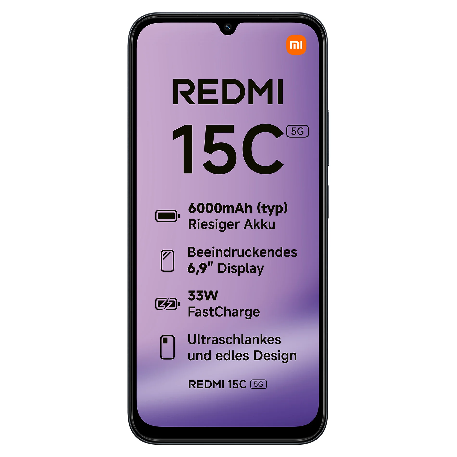 Xiaomi Redmi 15C 5G Dual Sim 4RAM 128GB midnight black Smartphones