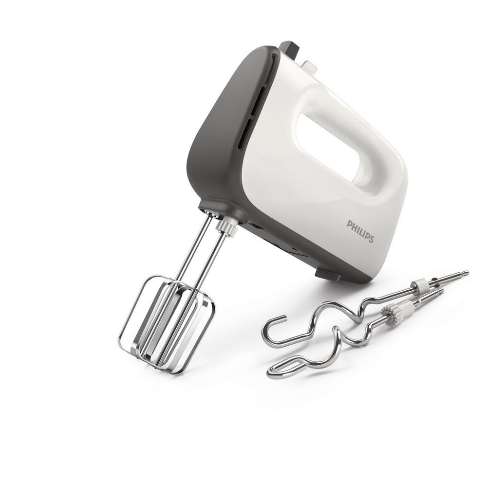 Philips HandmixerHR3740 00  weiss kaschmirgrau Kuechenkleingeraete