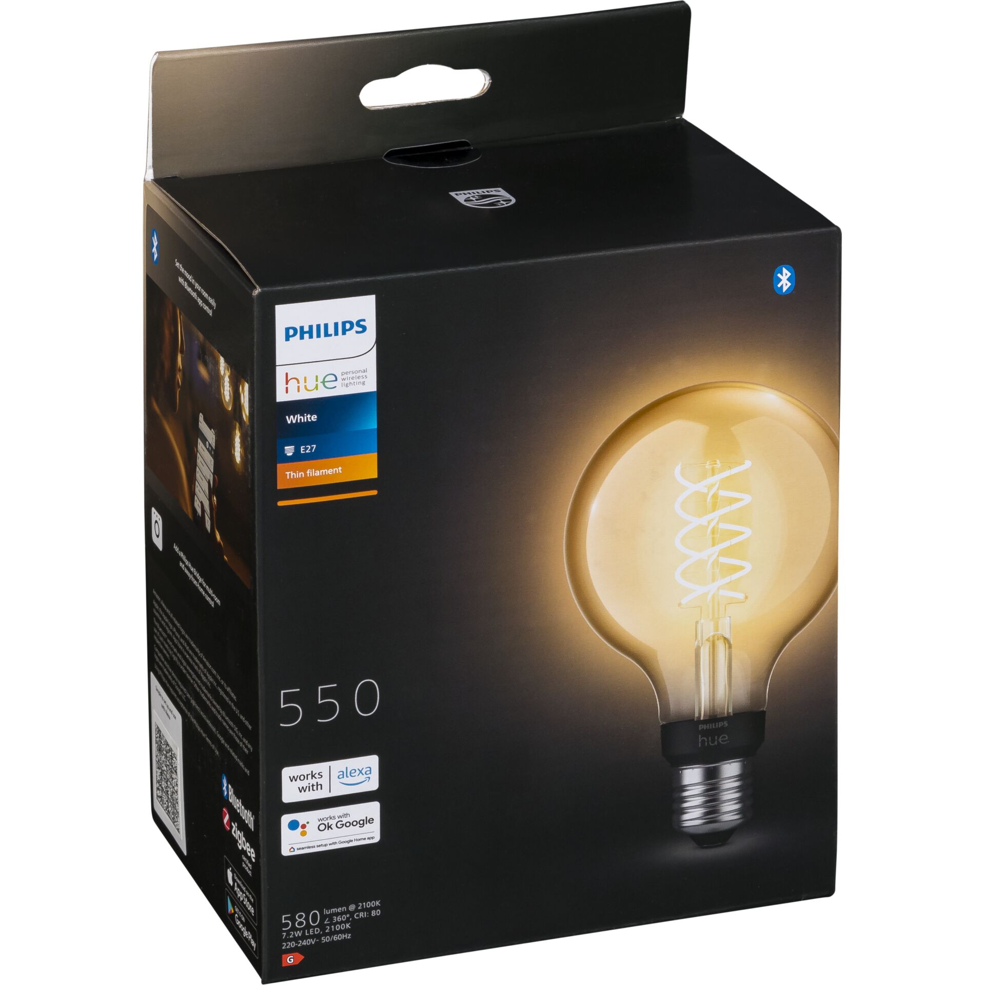 Philips E27   Filament Globe G93   550 Leuchtmittel & Lampen