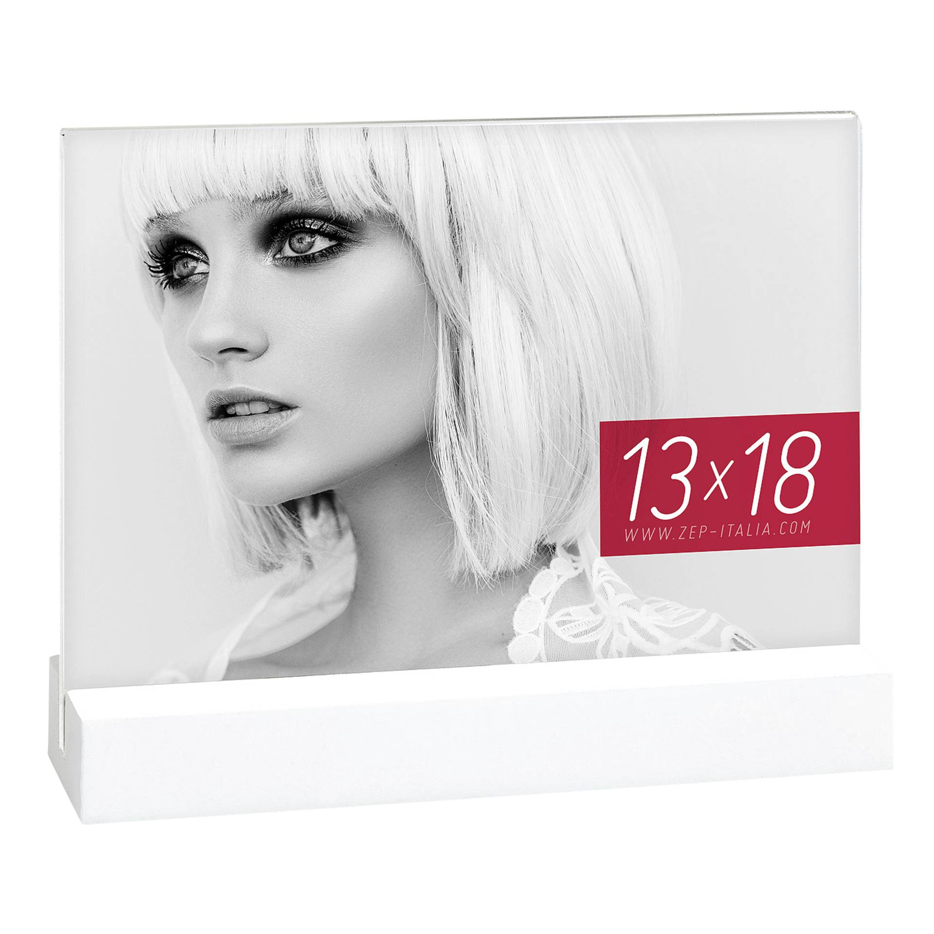 ZEP Dresda White 13x18 Acryl mit Holzleiste AQ657W Bilderrahmen