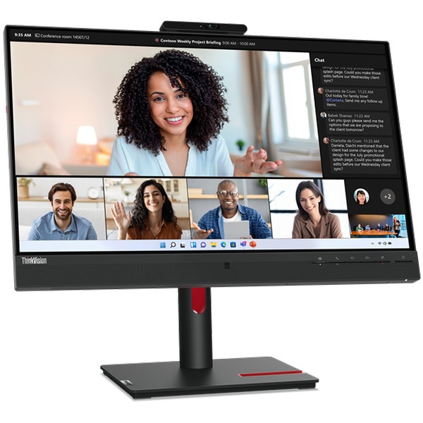 Lenovo 61cm 24Zoll  1920x1080  ThinkVision T24mv 30 16 9 FHD IPS 75Hz 4ms HDMI DP USB C Speaker Black Monitore