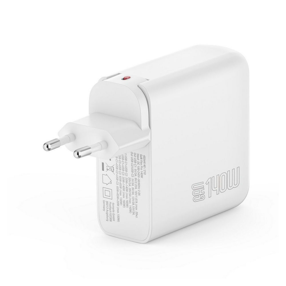 4SMARTS Netzladegeraet 3 USB C GaN Flex Pro  140 W  weiss Akkus Powerbanks & Kabel