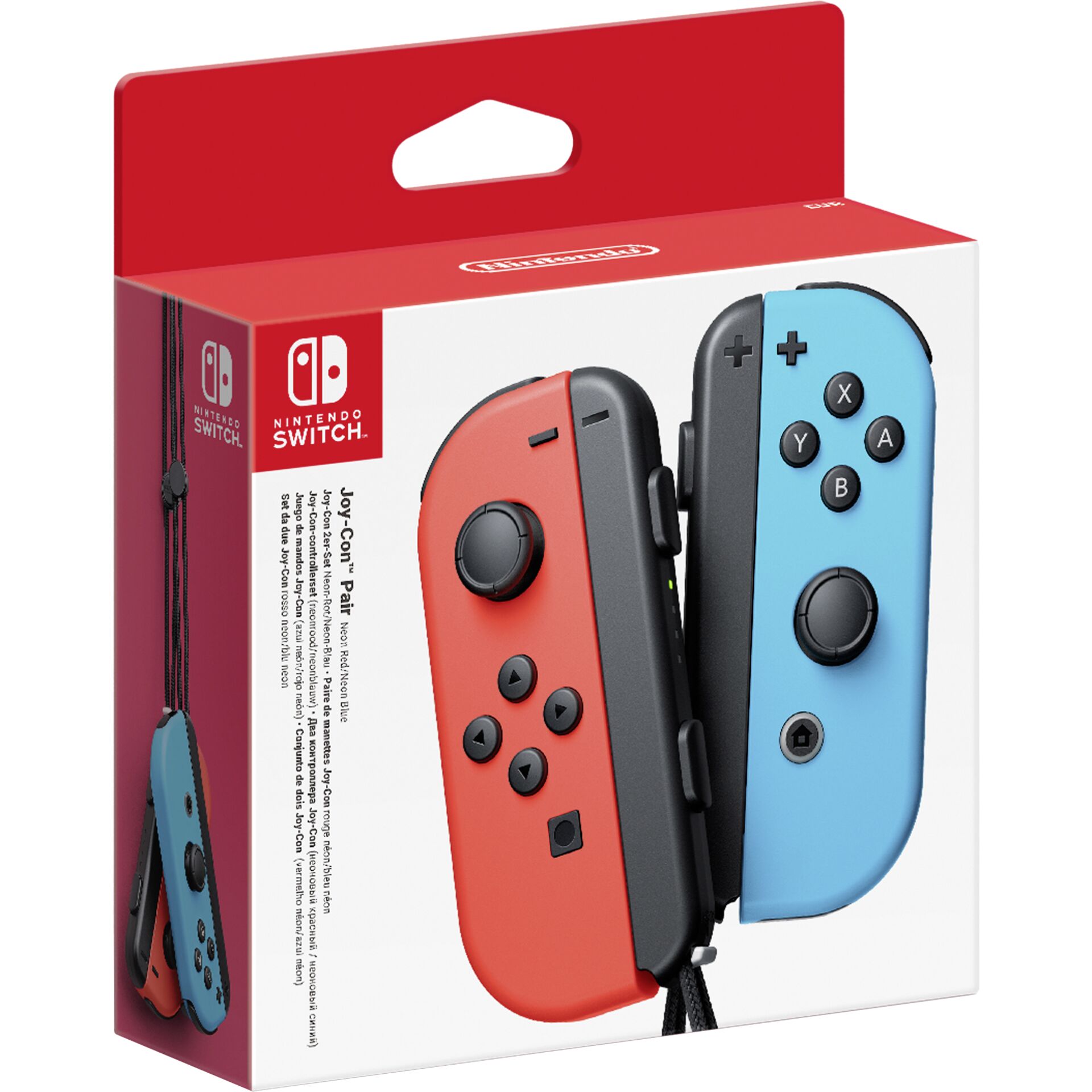 Nintendo Joy Con 2er Set Neon Rot   Neon Blau Zubehoer Gaming