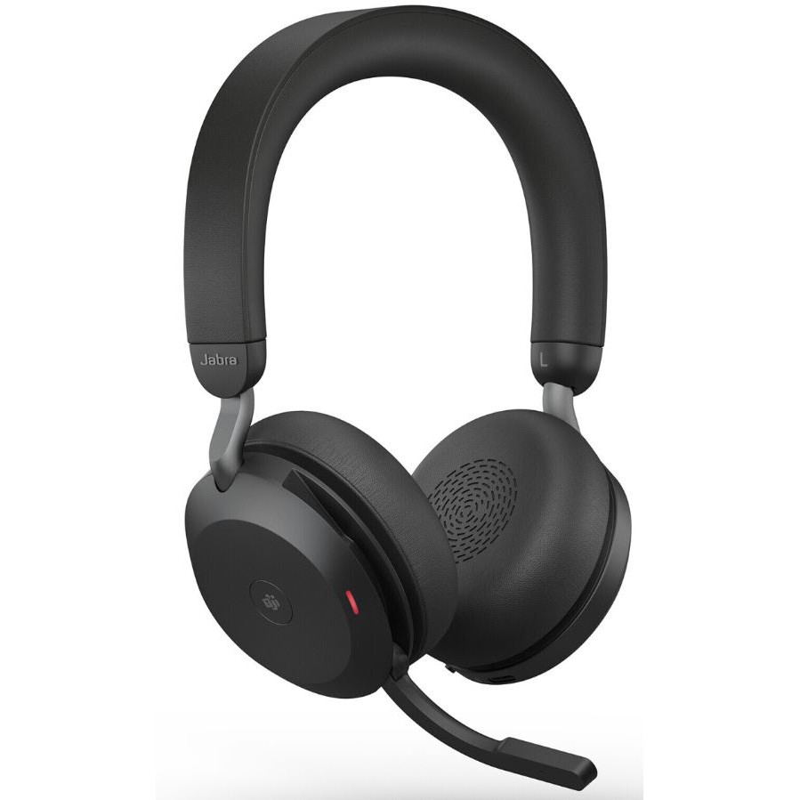 Jabra Evolve2 75 Kopfhoerer Verkabelt   Kabellos Kopfband Buero Callcenter Bluetooth Ladestation Schwarz Over-Ear