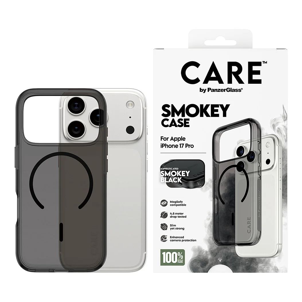PanzerGlass CARE  by   Urban Explorer Case Smokey m  Schwarz MagSafe iPhone 17 Pro Notebook & Tablet Zubehoer