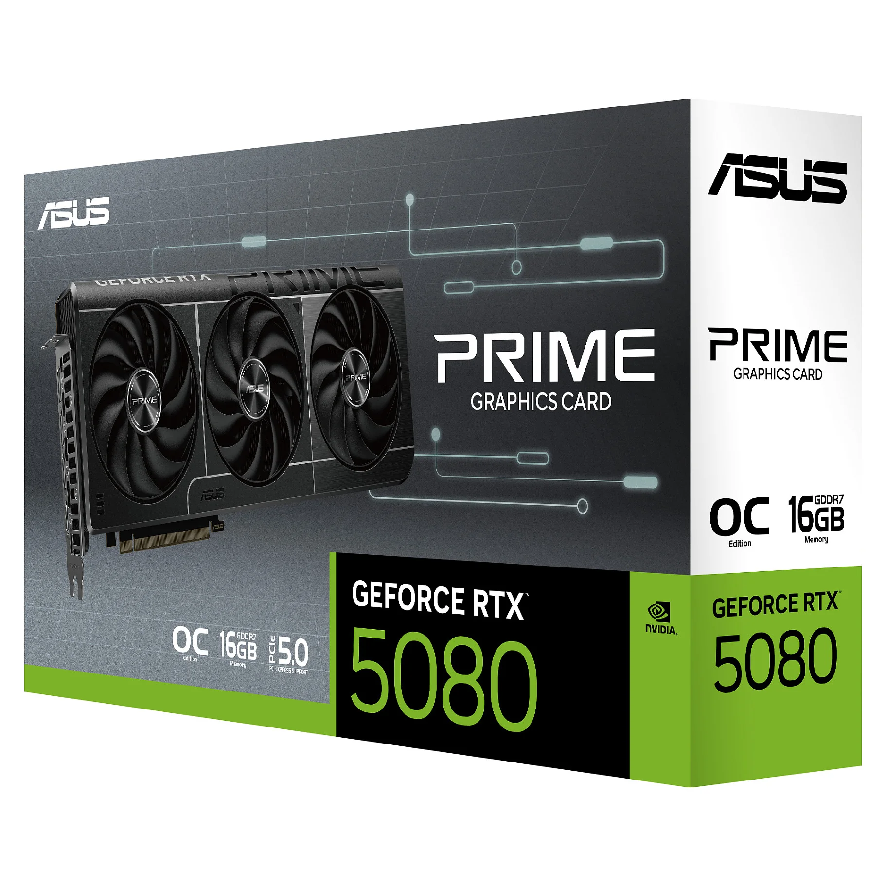 ASUS Prime  RTX5080 O16G NVIDIA GeForce RTX 5080 16 GB GDDR7 PC-Komponenten