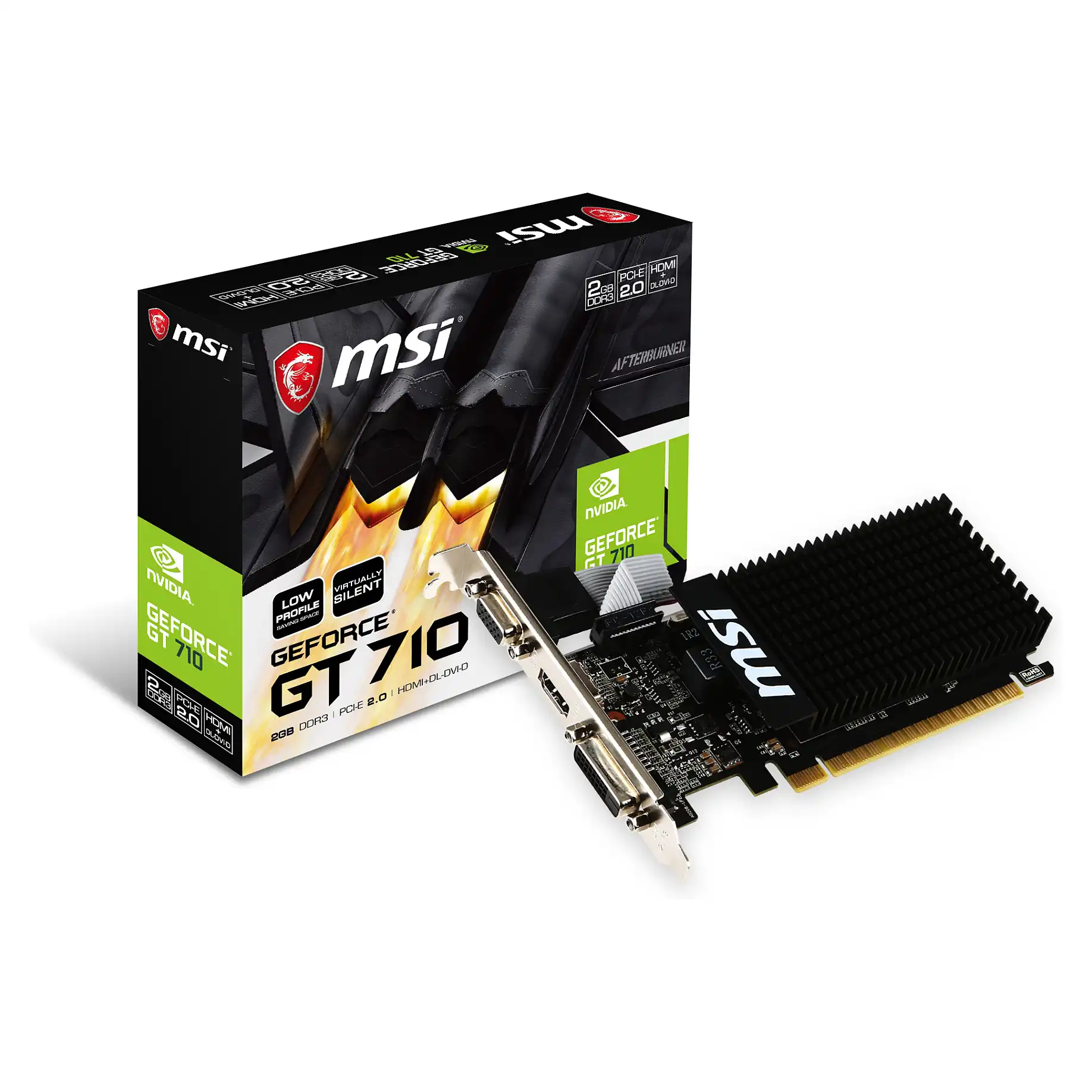 MSI GT710 2GB LP passiv DDR3 PC-Zubehoer