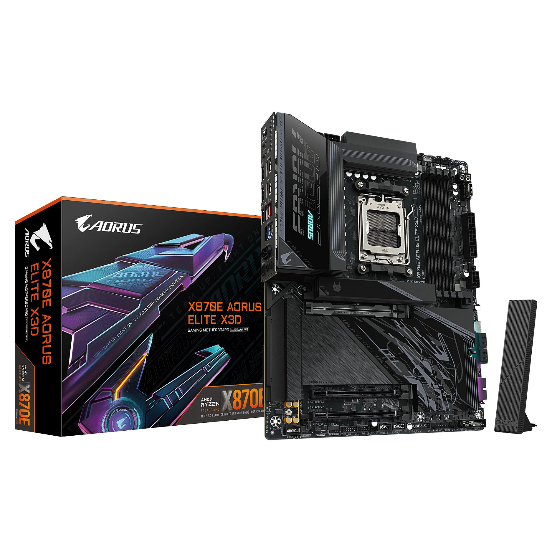GIGABYTE X870E AORUS ELITE X3D Mainboard   Unterstuetzt AMD Ryzen 9000 Prozessoren  16 2 2 Phasen Digital VRM  bis zu 9000 Hz DDR5  OC   2 x PCIe 5 0   2 x PCIe 4 0  Wi Fi 7  5 GbE LAN  USB 4 PC-Komponenten