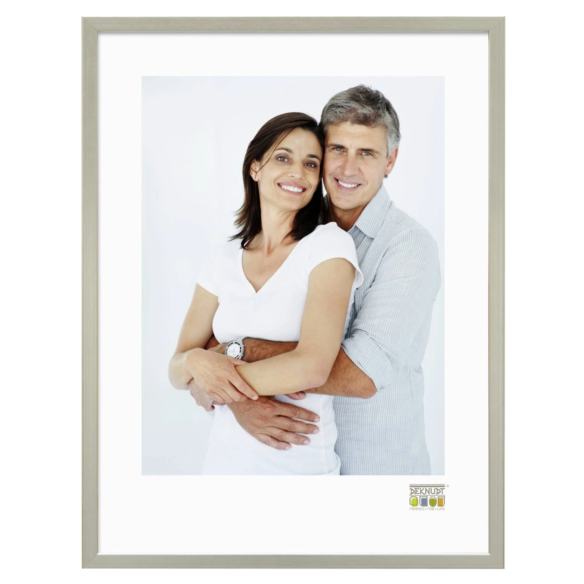 Deknudt S41JD1 DIN A3 29 7x42 Holz silber  schmale Leiste Bilderrahmen