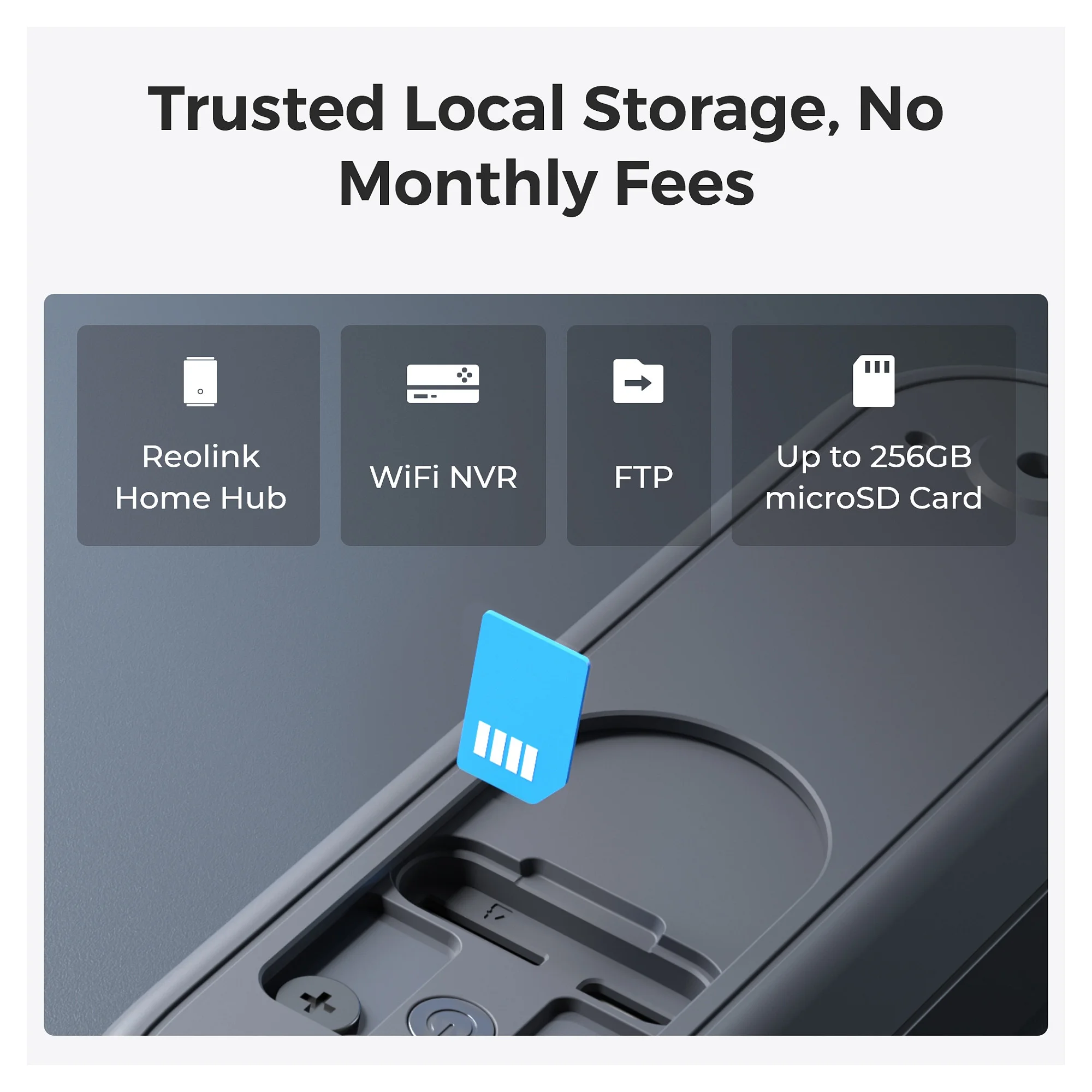 Reolink Bundle Tuerklingel  D340B mit Klingel und 64GB Speicher Tuerklingeln & Tuerschloesser