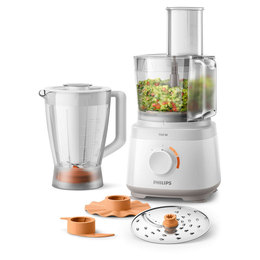 Philips Foodprozessor HR7320 00  700 W  weiss Kuechenkleingeraete