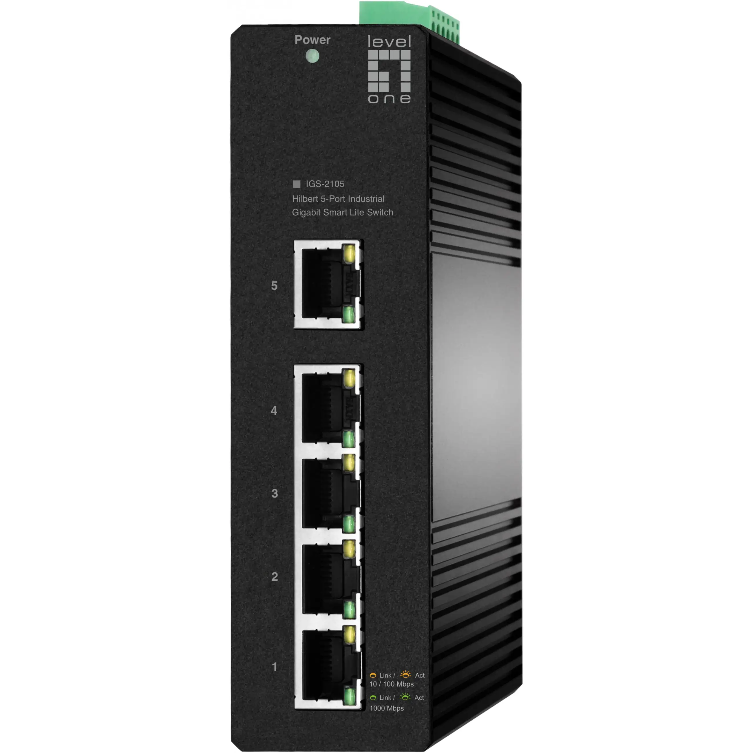 LevelOne Hilbert 5 Port Industrial Gigabit Smart Lite Switch Switches Netzwerk