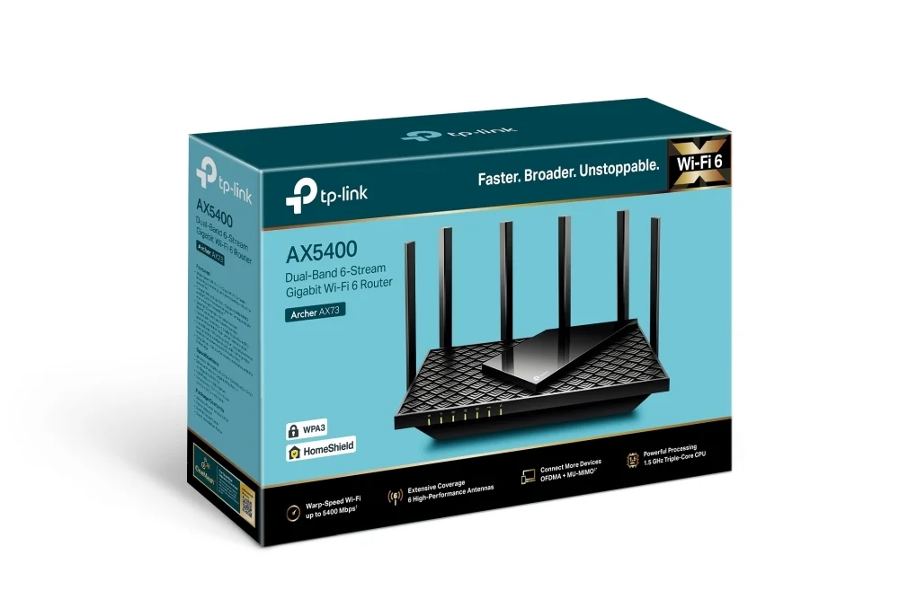 TP Link Archer AX5400 Dual Band Gigabit Wi Fi 6 Router