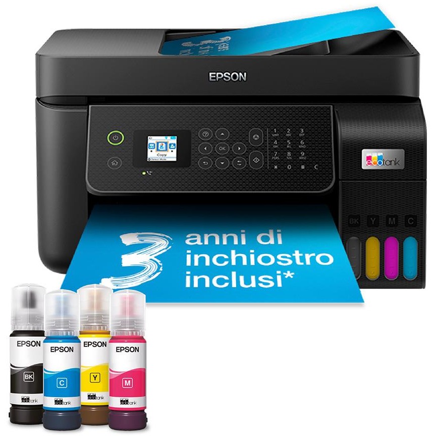 Epson T EcoTank ET 4800 4in1 A4 LAN Wifi ADF Drucker & Scanner