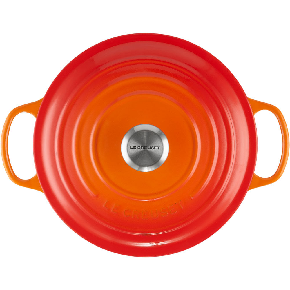 Le Creuset Signature Braeter rund 26 cm ofenrot Kuechenkleingeraete