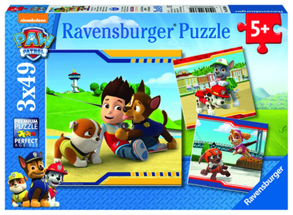 Ravensburger Puzzle PAW Helden mit Fell  3x49 Teile Spiele