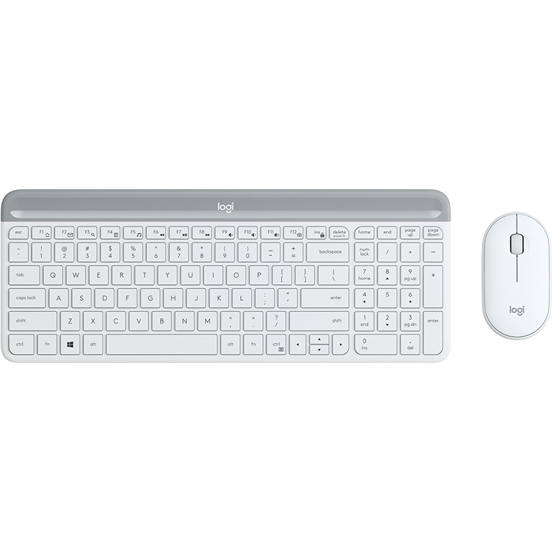 Logitech MK470 Slim Combo weiss Tastaturen & Maeuse
